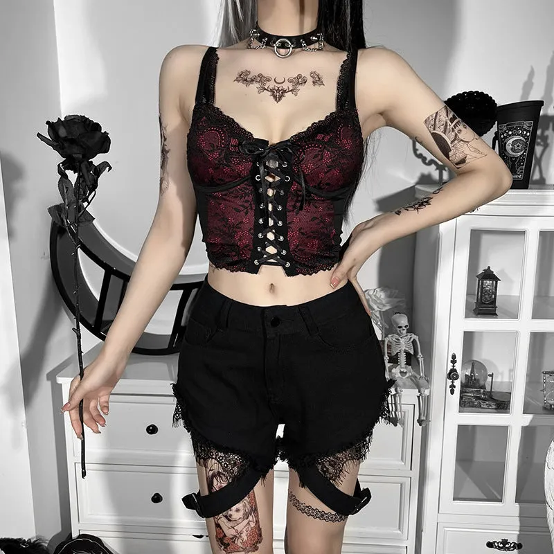 DARK STYLE LACE VEST UB98012
