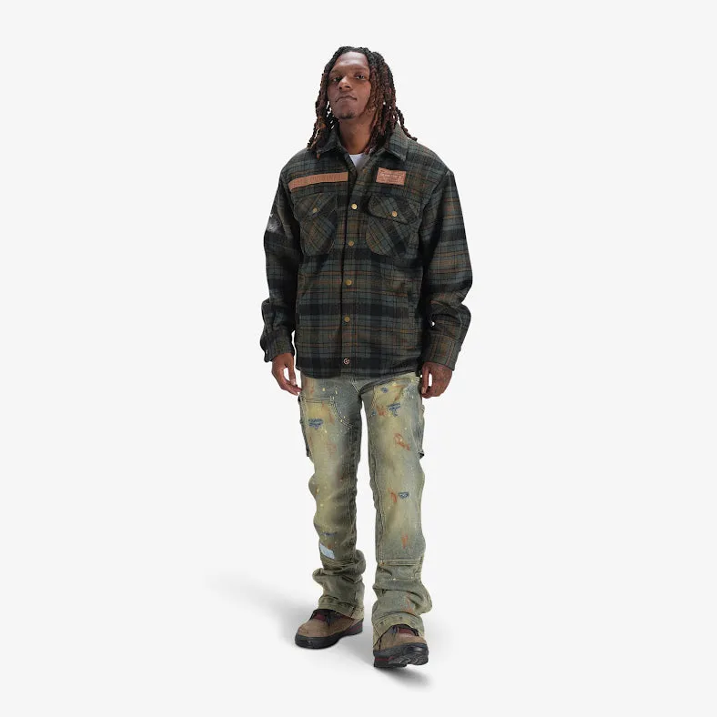 DAZED FLANNEL JACKET (ARMY)