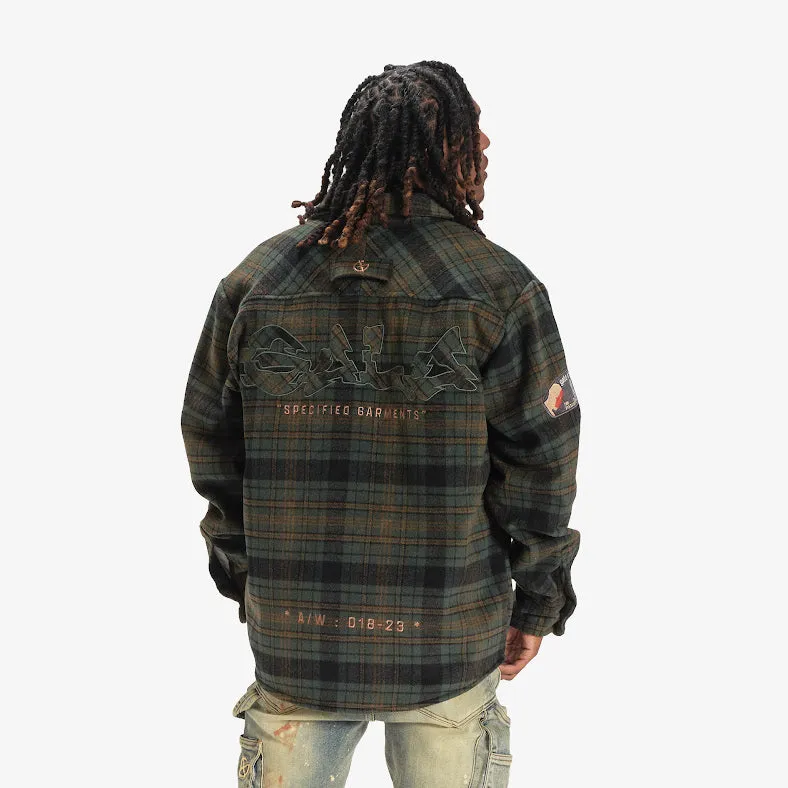 DAZED FLANNEL JACKET (ARMY)