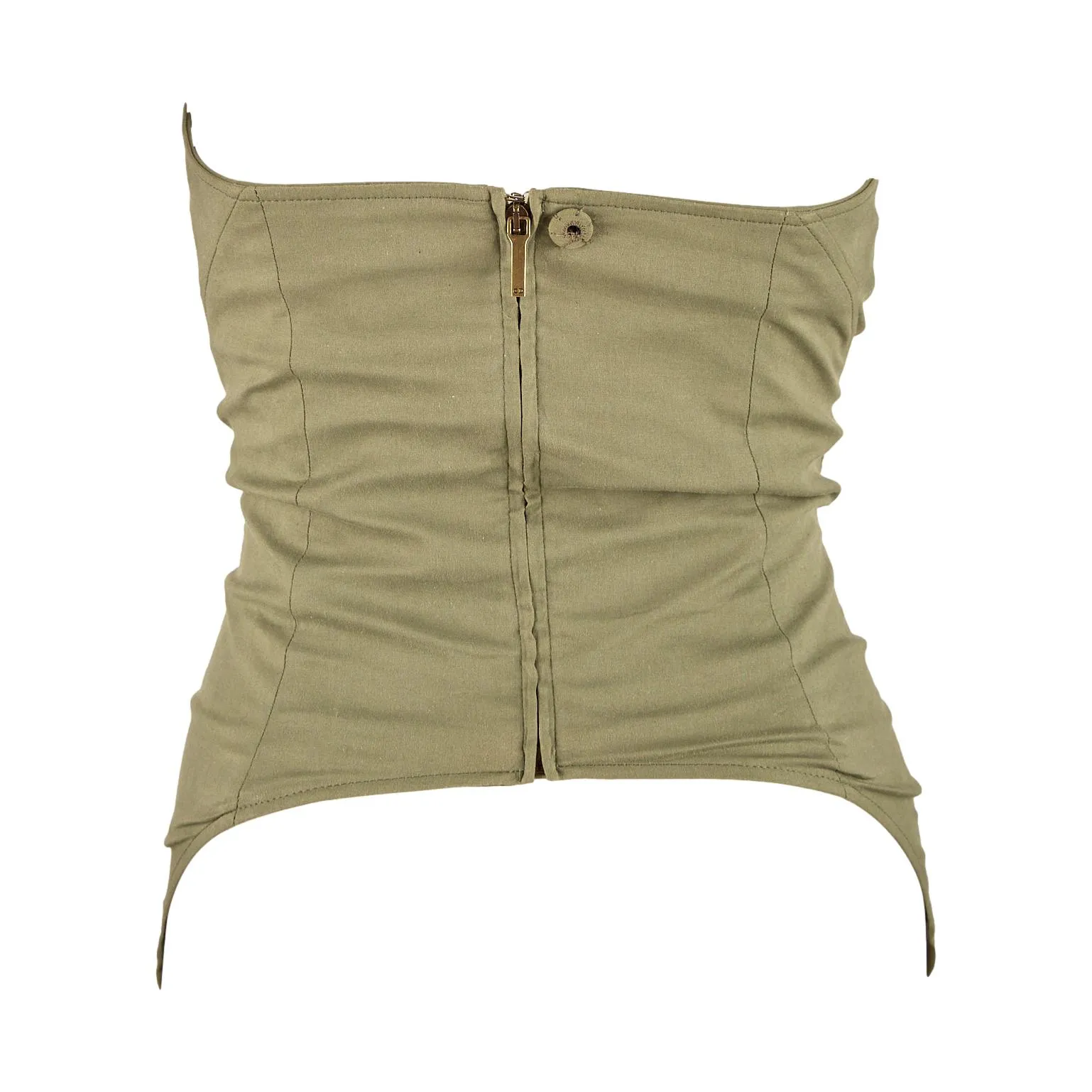Dior Green Lace Up Corset