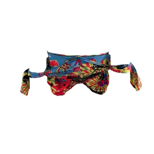 Dior Multicolor Rasta Print Off The Shoulder Crop