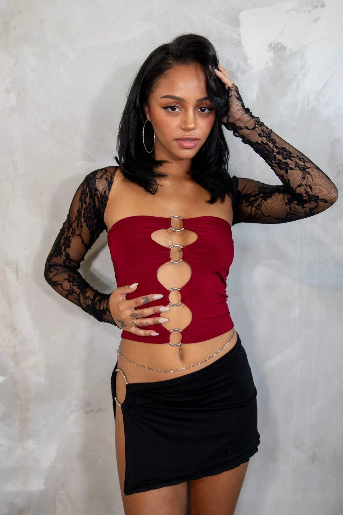 DISIAC Black Lace Bolero