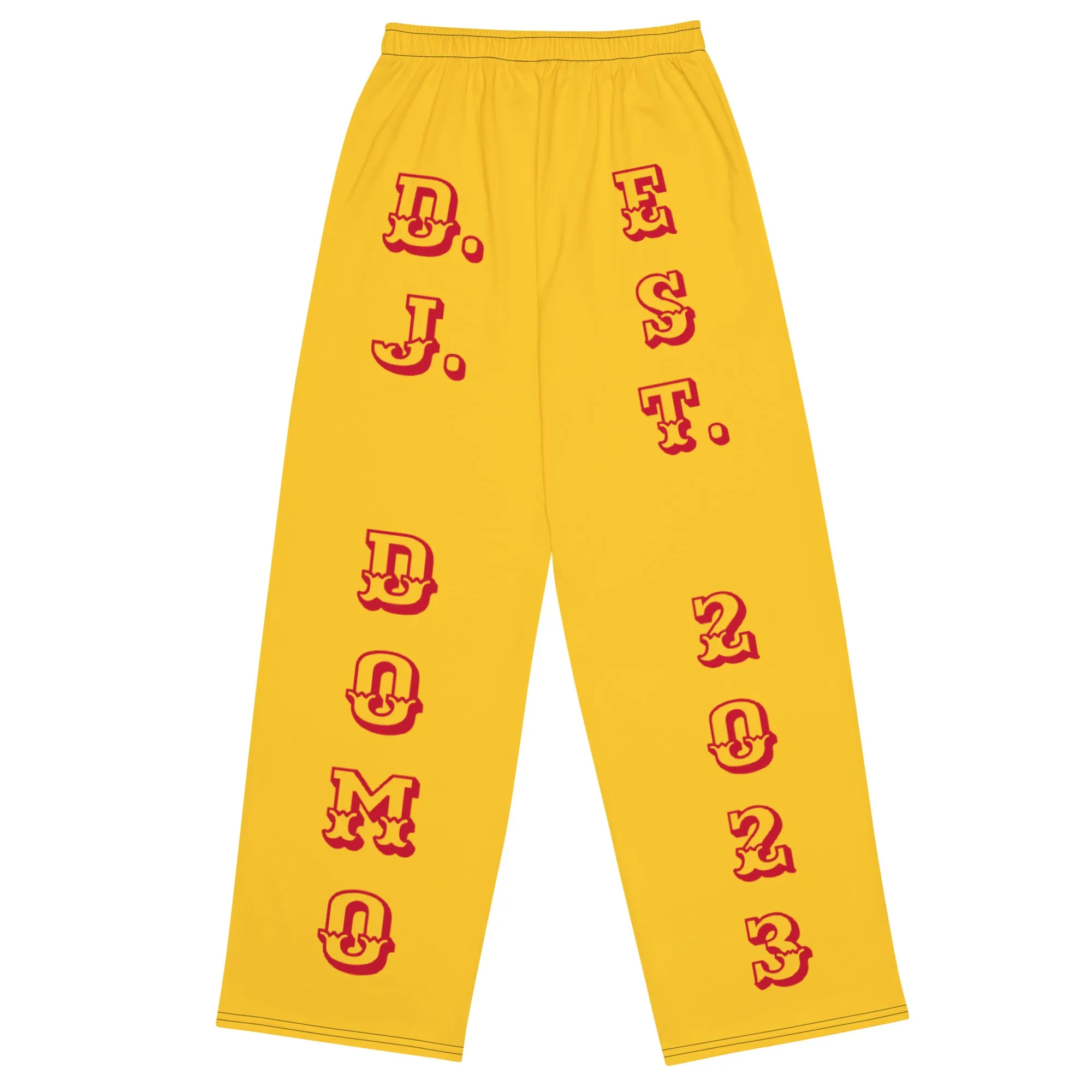 DJD MO- "It's A KC Thang" Unisex 2 Tone Wide-Leg Pants Red/Yellow/White