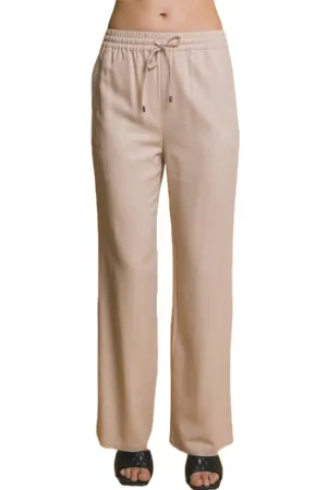 Drawstring Waist Linen Pants