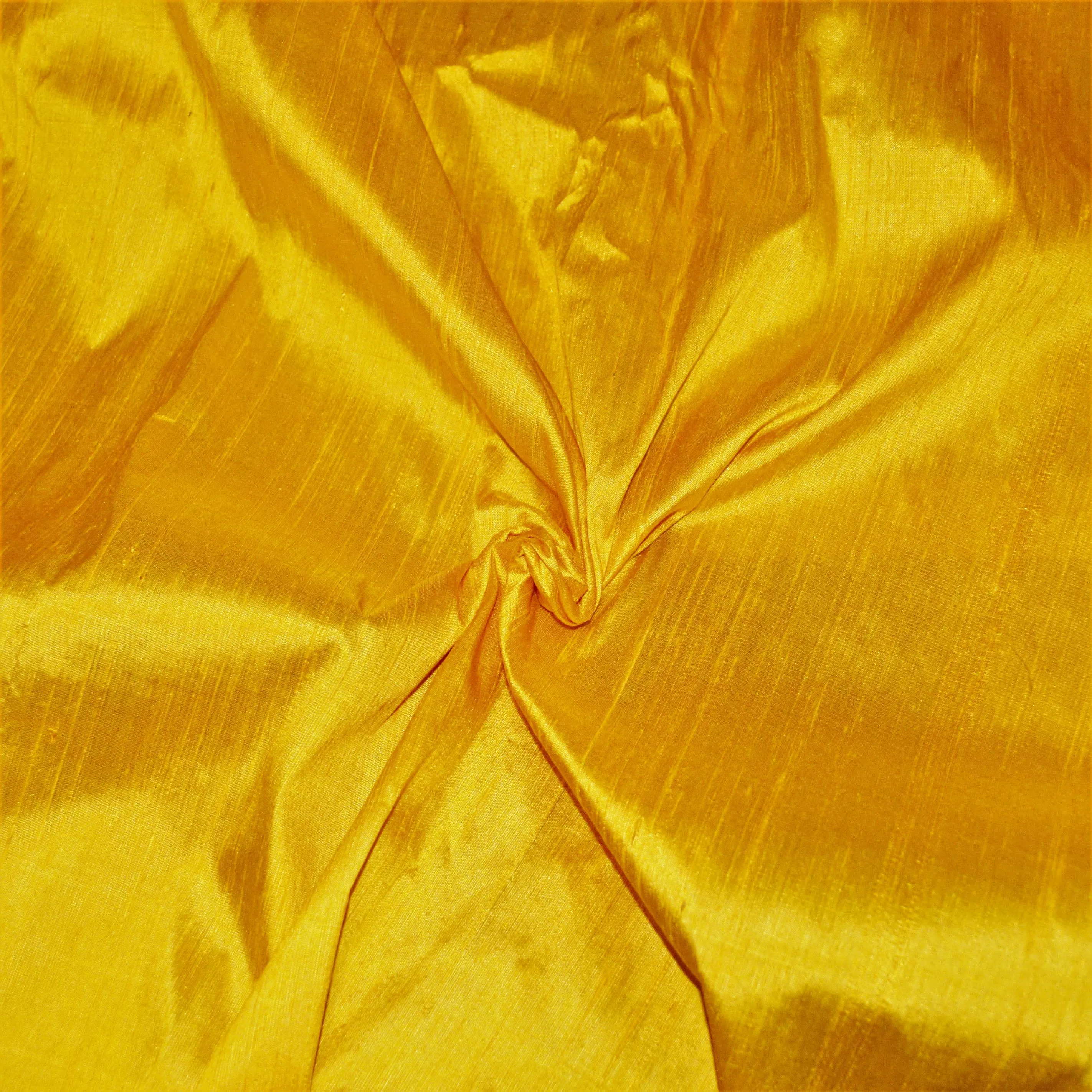 Dupioni Raw Silk Cadmium Yellow