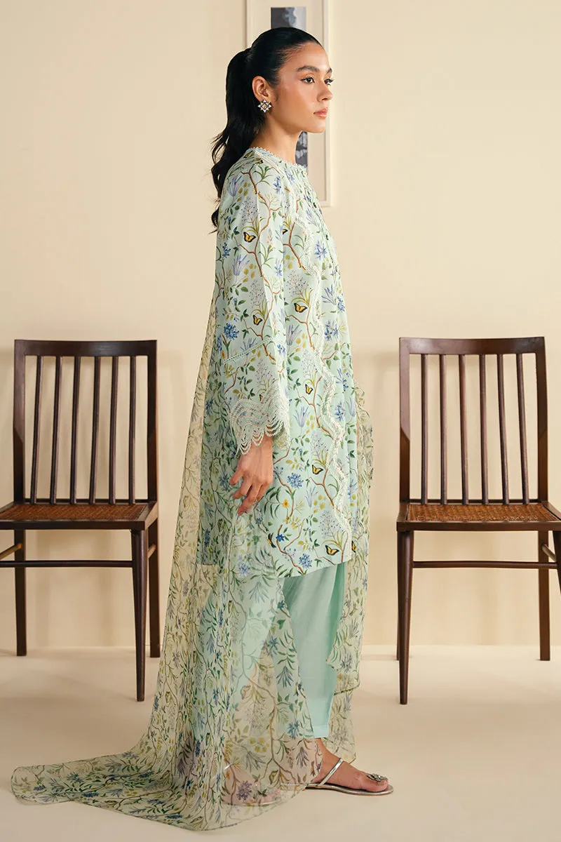 DUSTY AQUA-2 PC (SHIRT & DUPATTA)
