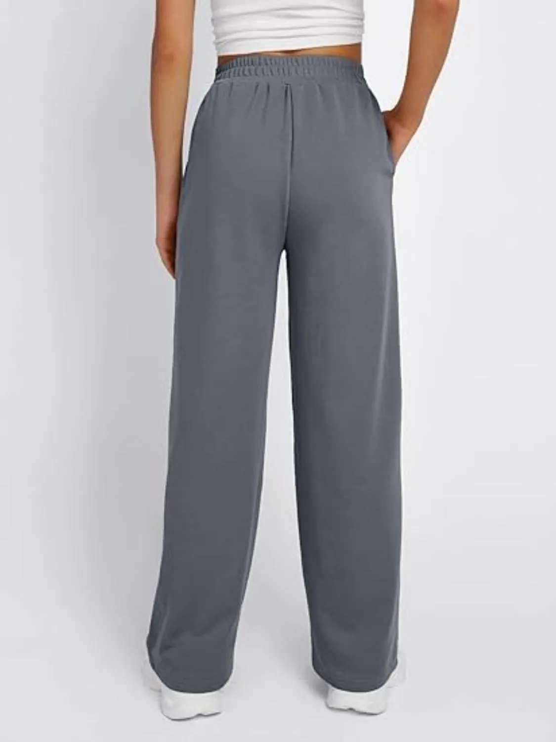 Elastic Waist Wide Leg Pants S-2XL