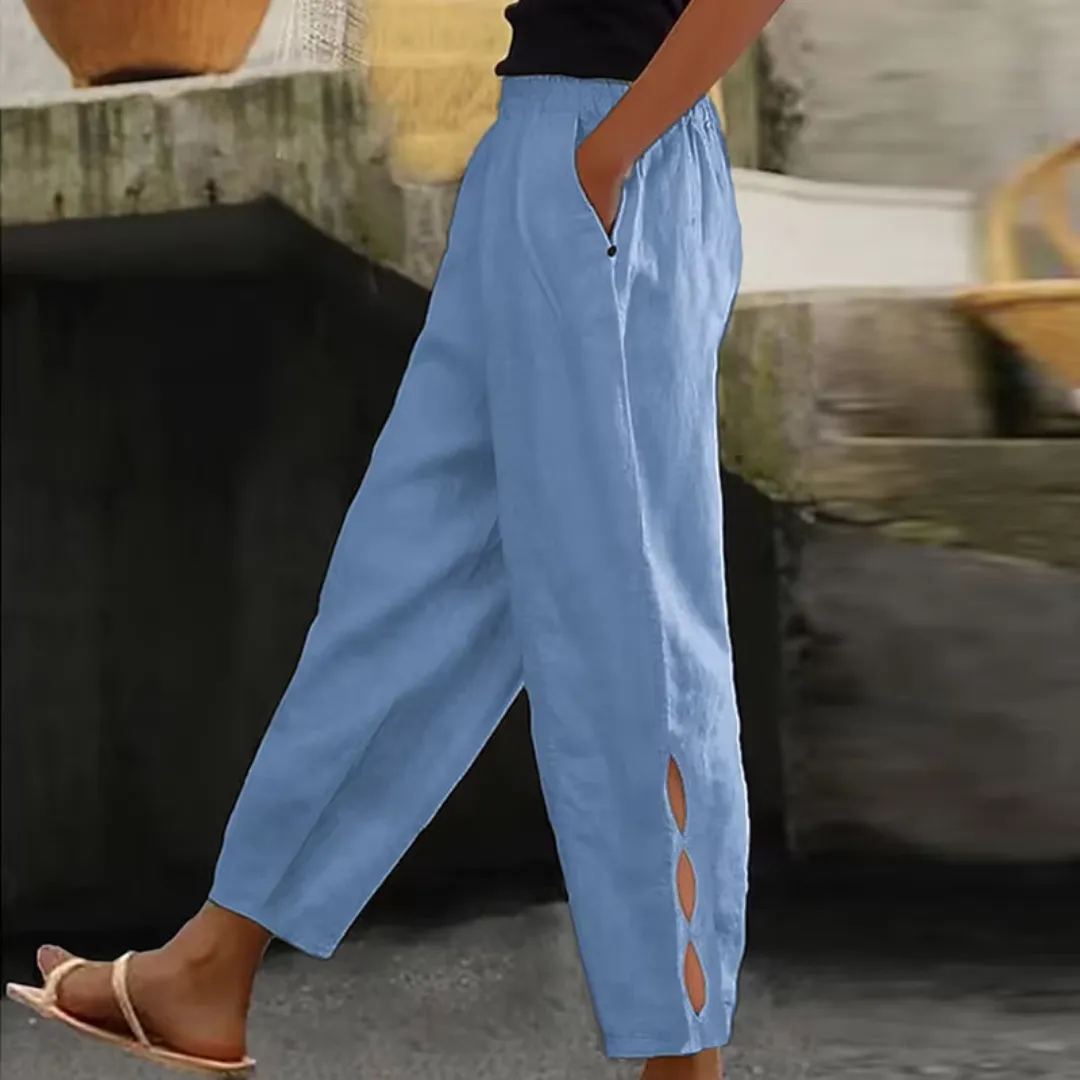 Elise Cotton-Linen Pants