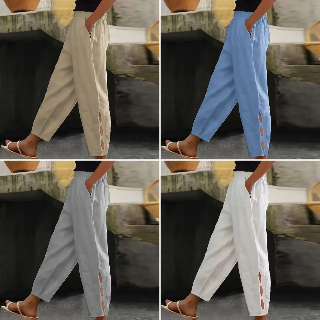 Elise Cotton-Linen Pants