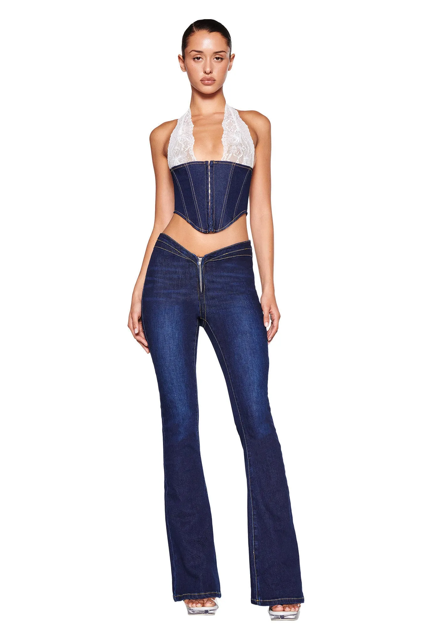 ELLENA CORSET - BLUE : DARK WASH
