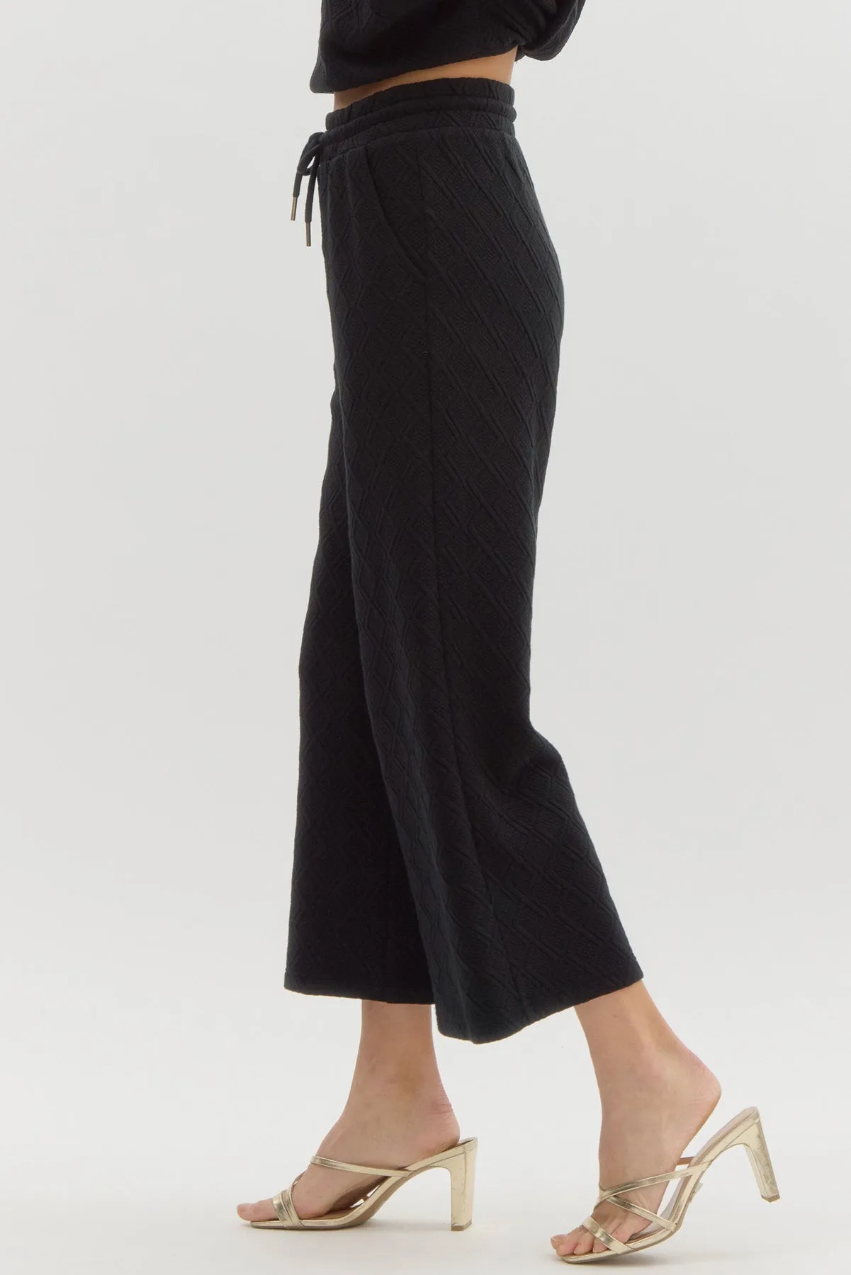 Embossed High Waist Pants