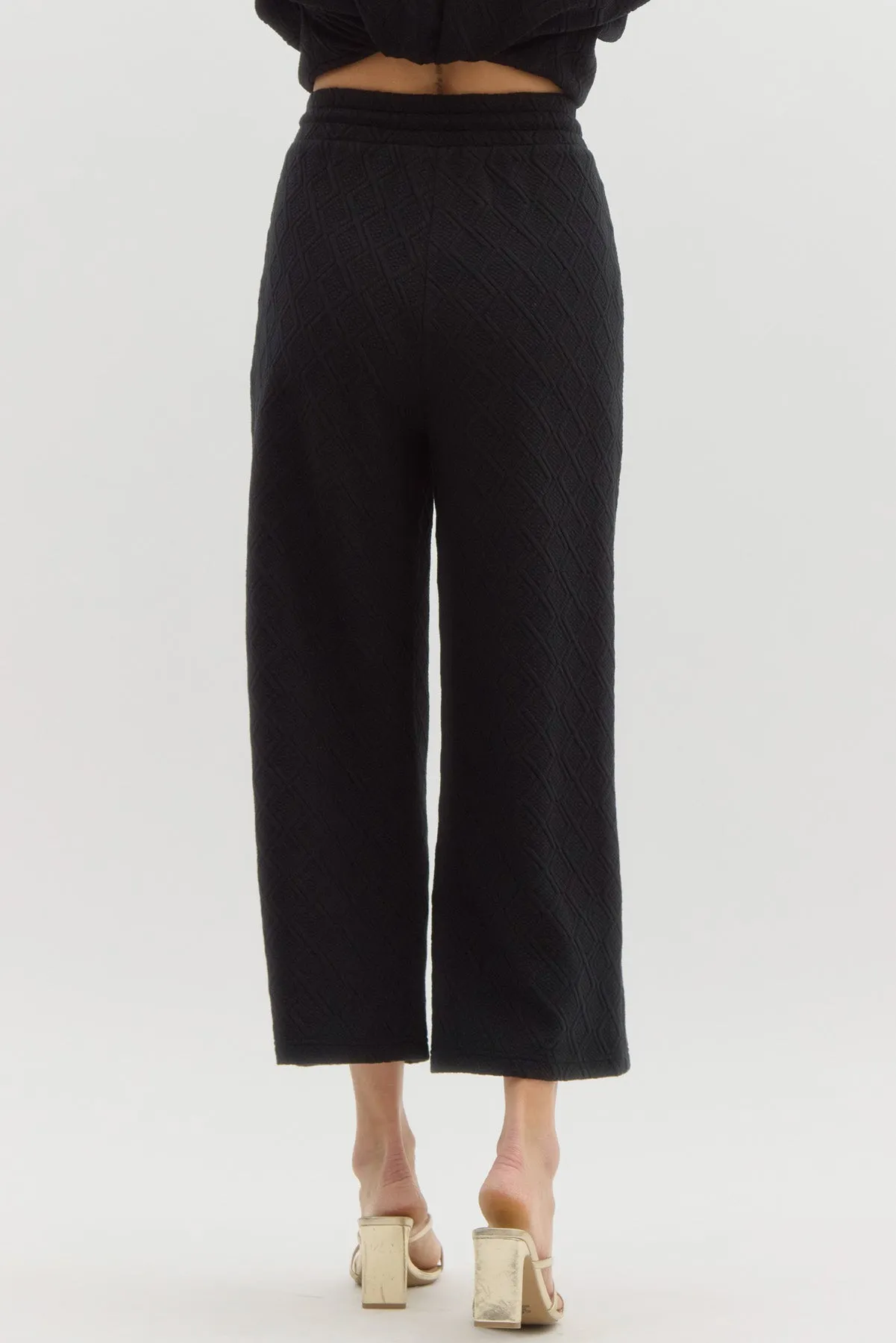 Embossed High Waist Pants