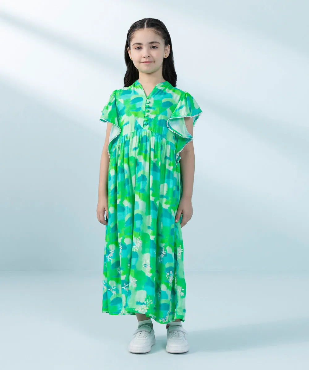 Embroidered Arabic Lawn Dress