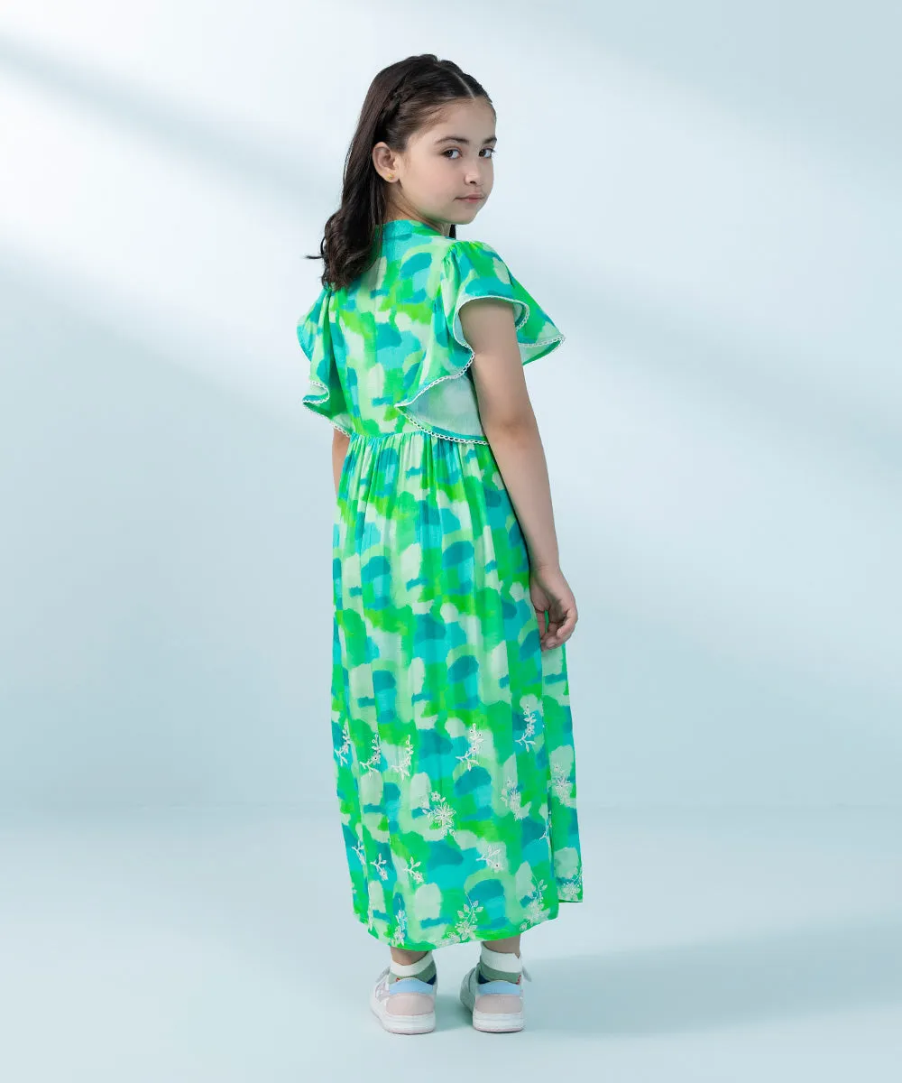 Embroidered Arabic Lawn Dress