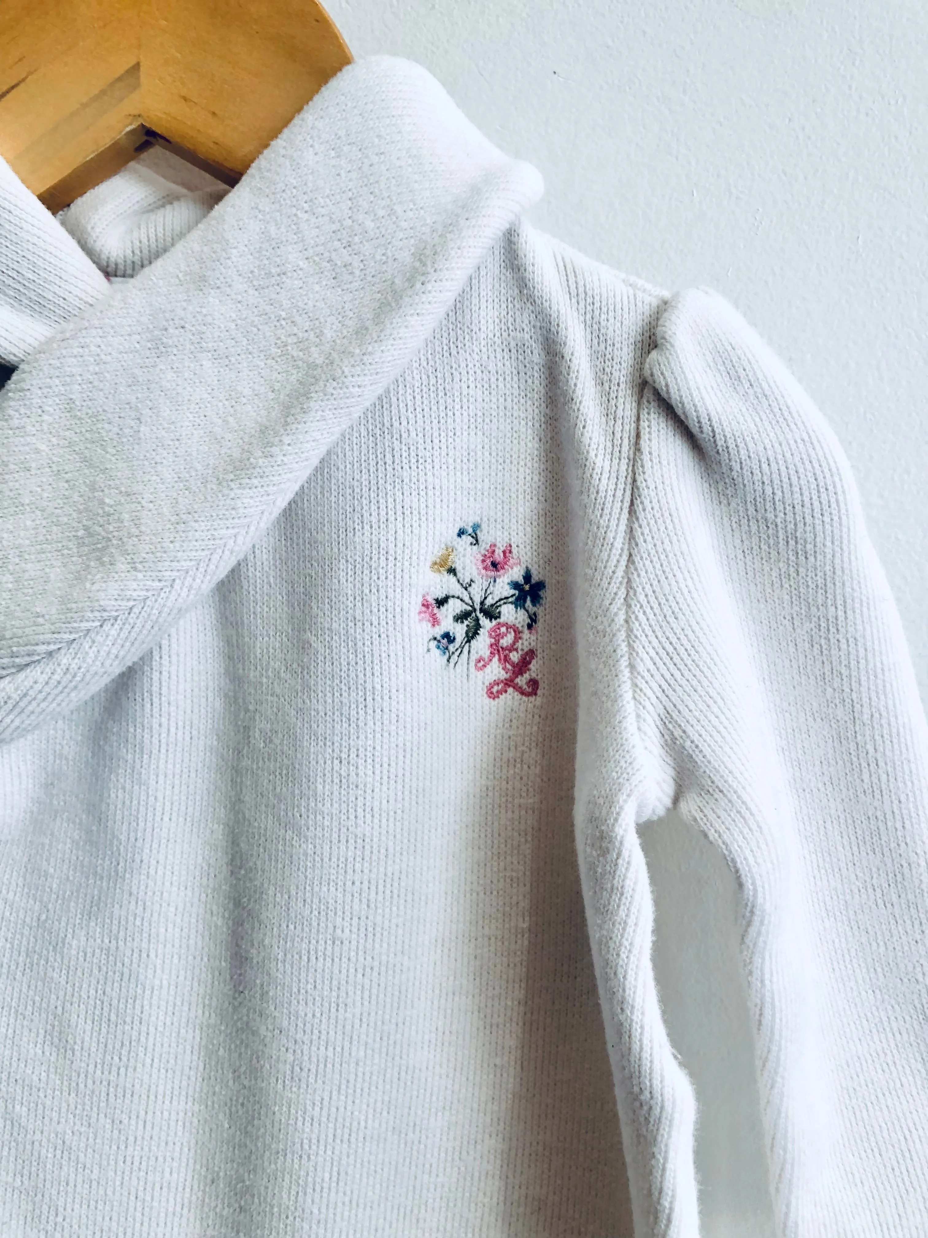 Embroidered Flower Romper // 6M