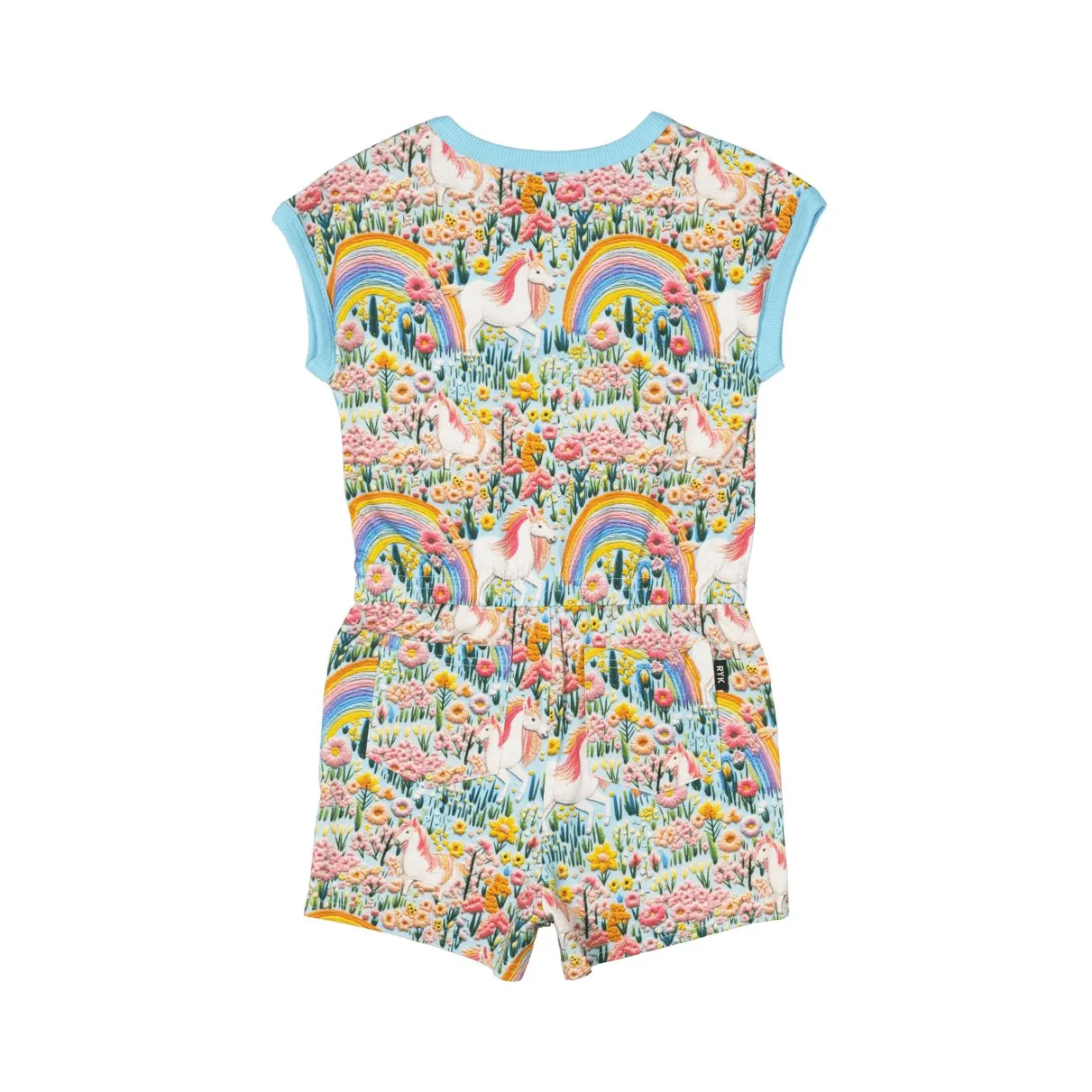 Embroidered Unicorns Romper