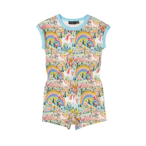 Embroidered Unicorns Romper