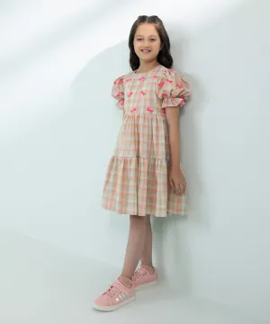 Embroidered Yarn Dyed Dress