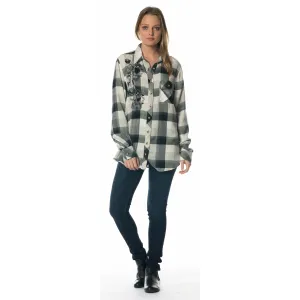 Emma Grey Plaid Top