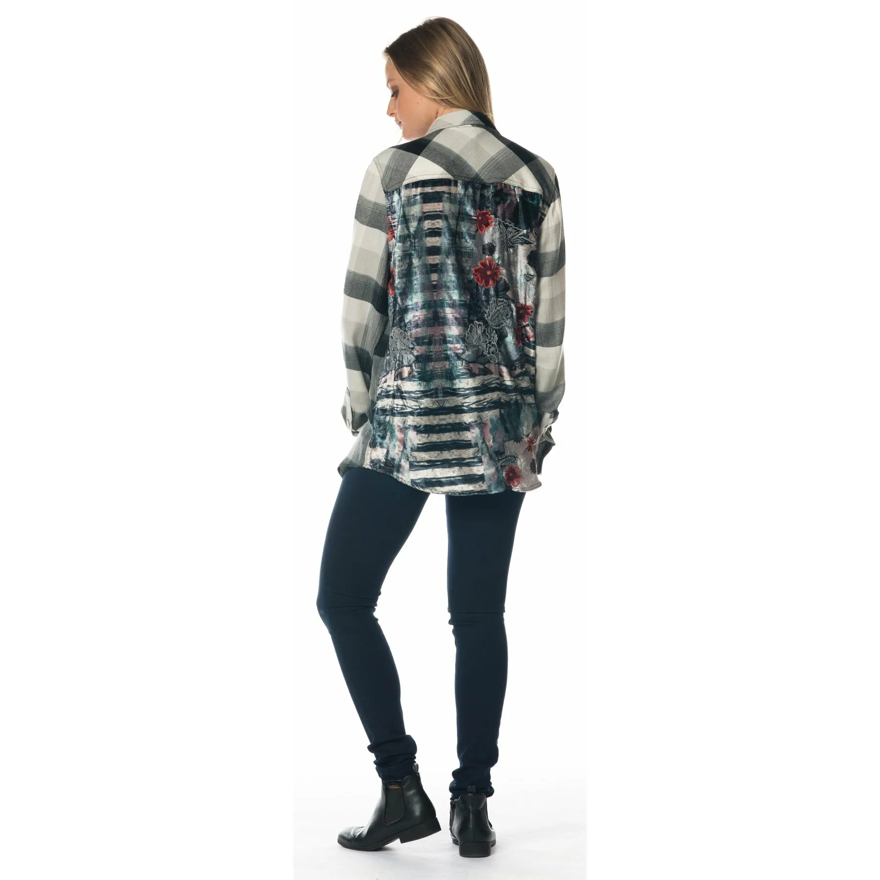 Emma Grey Plaid Top