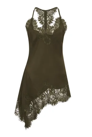 Emma V-Neck Tunic Dark Olive
