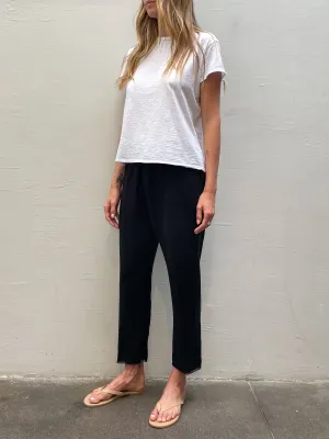 Erika Drop Pant in Linen - Black