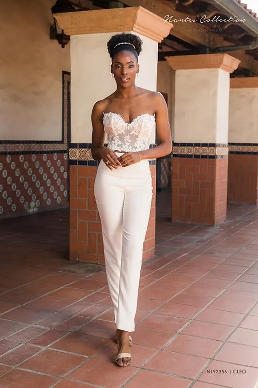 Evelyn Bridals Size 8 N192356 Cleo Ivory Informal