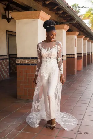 Evelyn Bridals Size 8 N192356 Cleo Ivory Informal