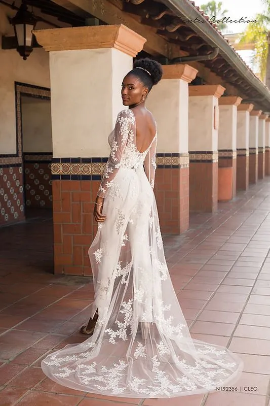 Evelyn Bridals Size 8 N192356 Cleo Ivory Informal