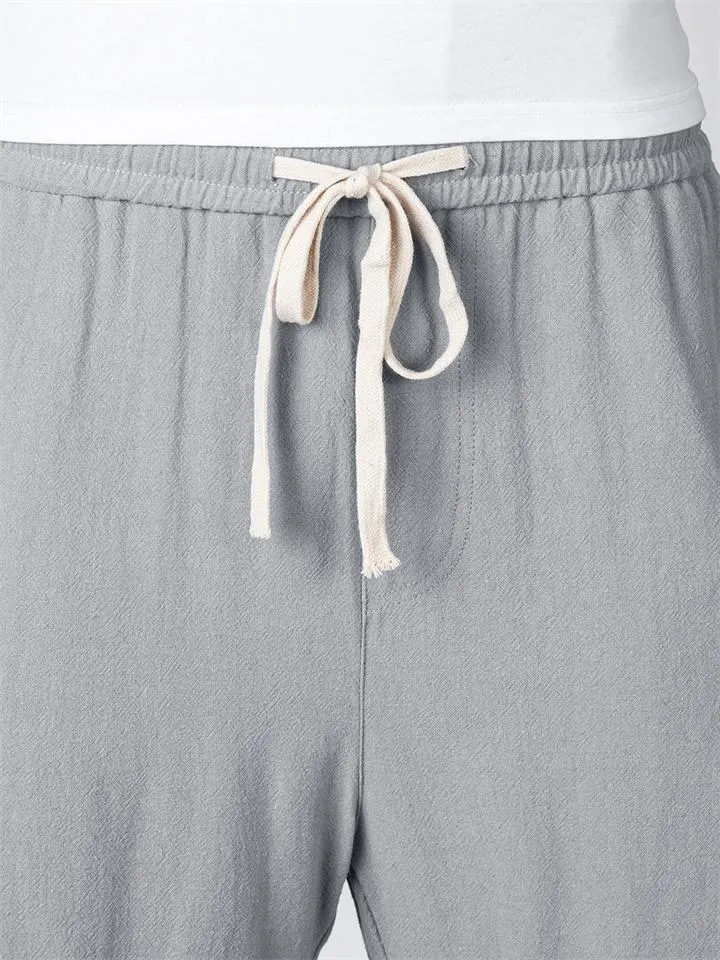 Fashion Embroidery Casual Plus Size Wide-Leg Cropped Trousers