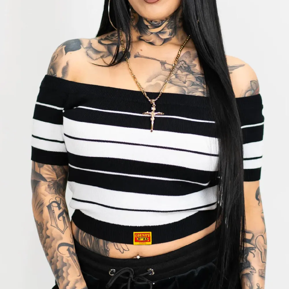 FB County Women's "Off The Shoulder" Crop Top (1 Pc)
