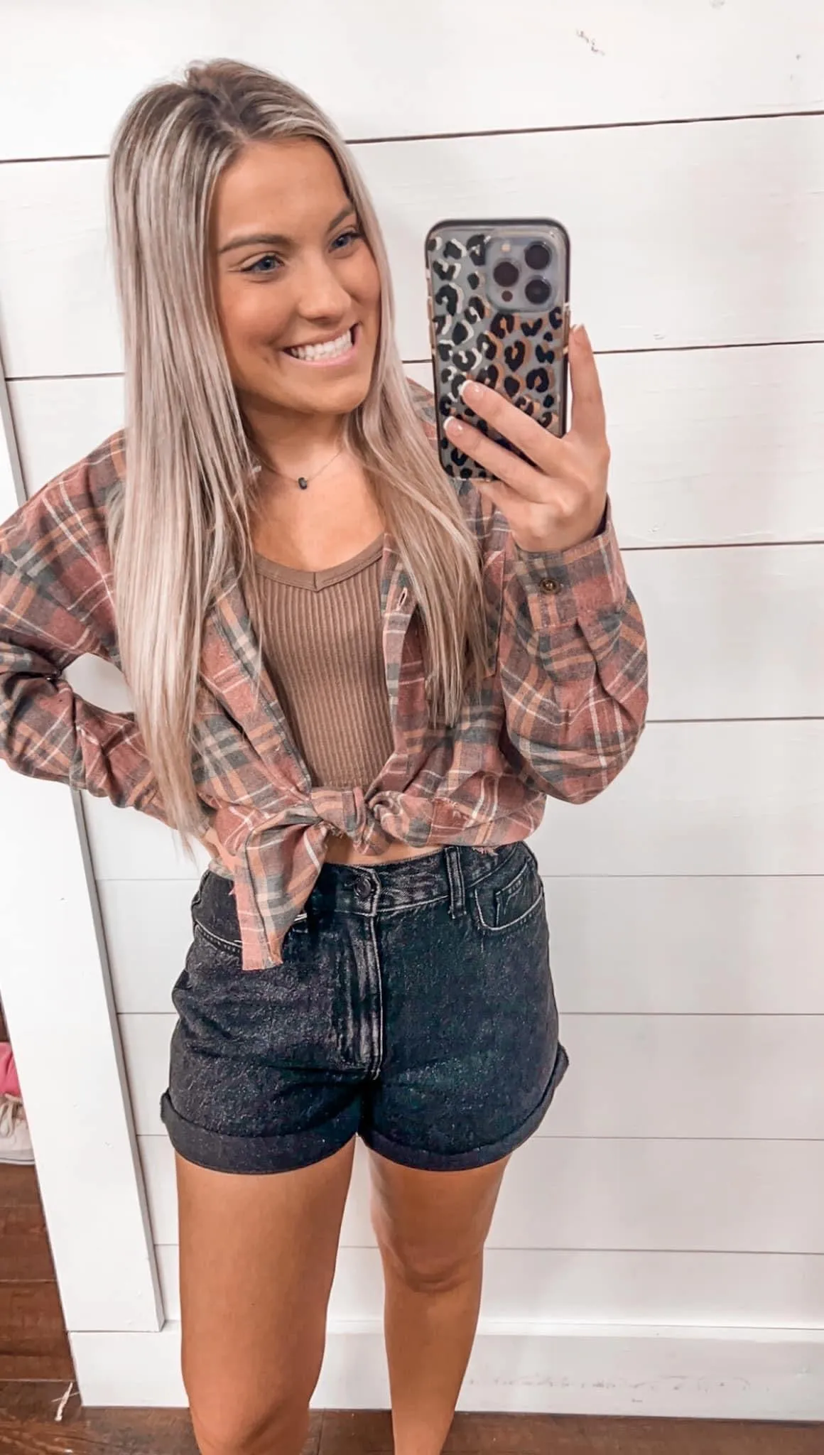 Feelings For Fall Plaid Top