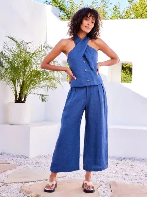 Fifteen Twenty Sadie Linen Trousers Blue