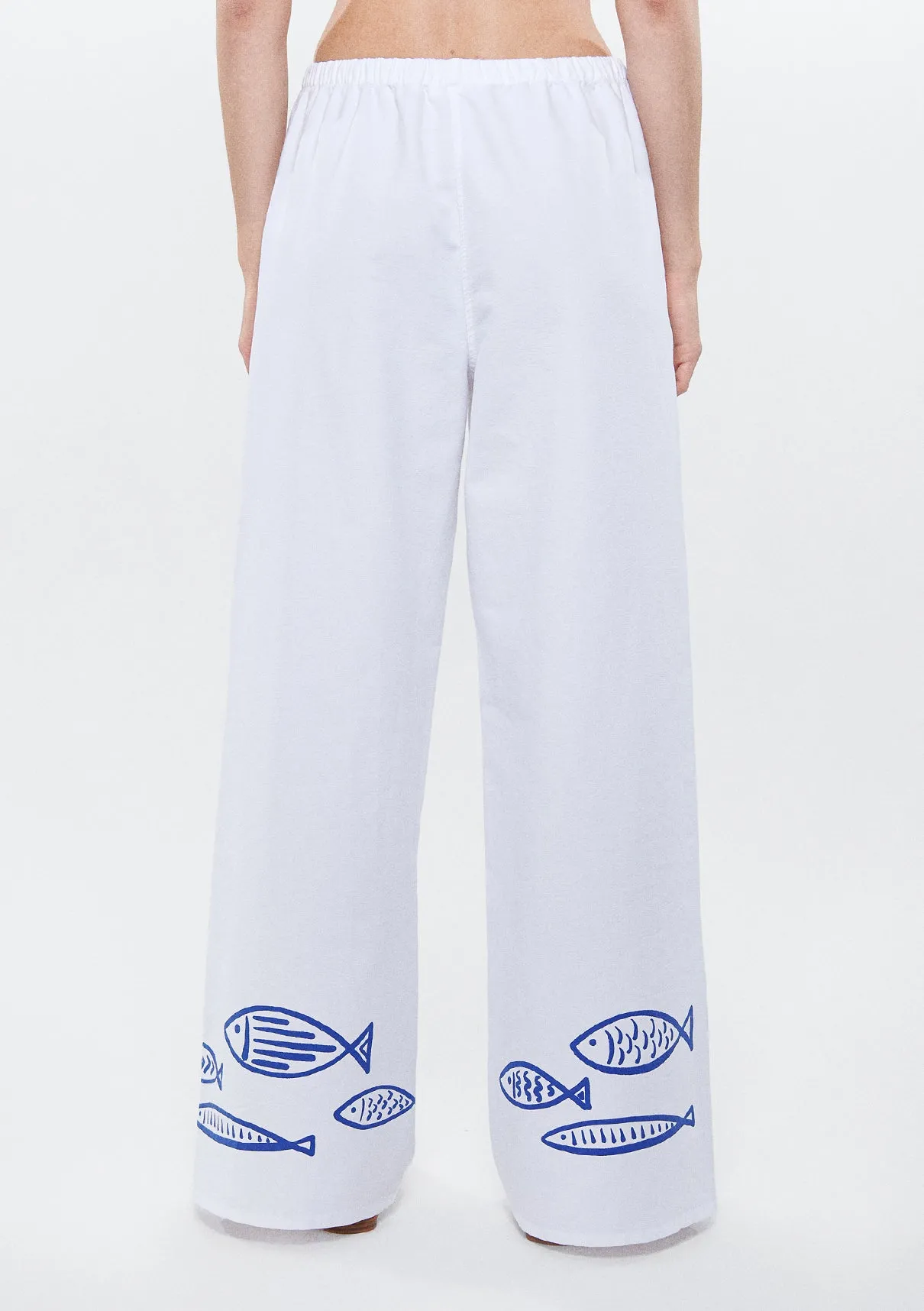Fish Printed Pants