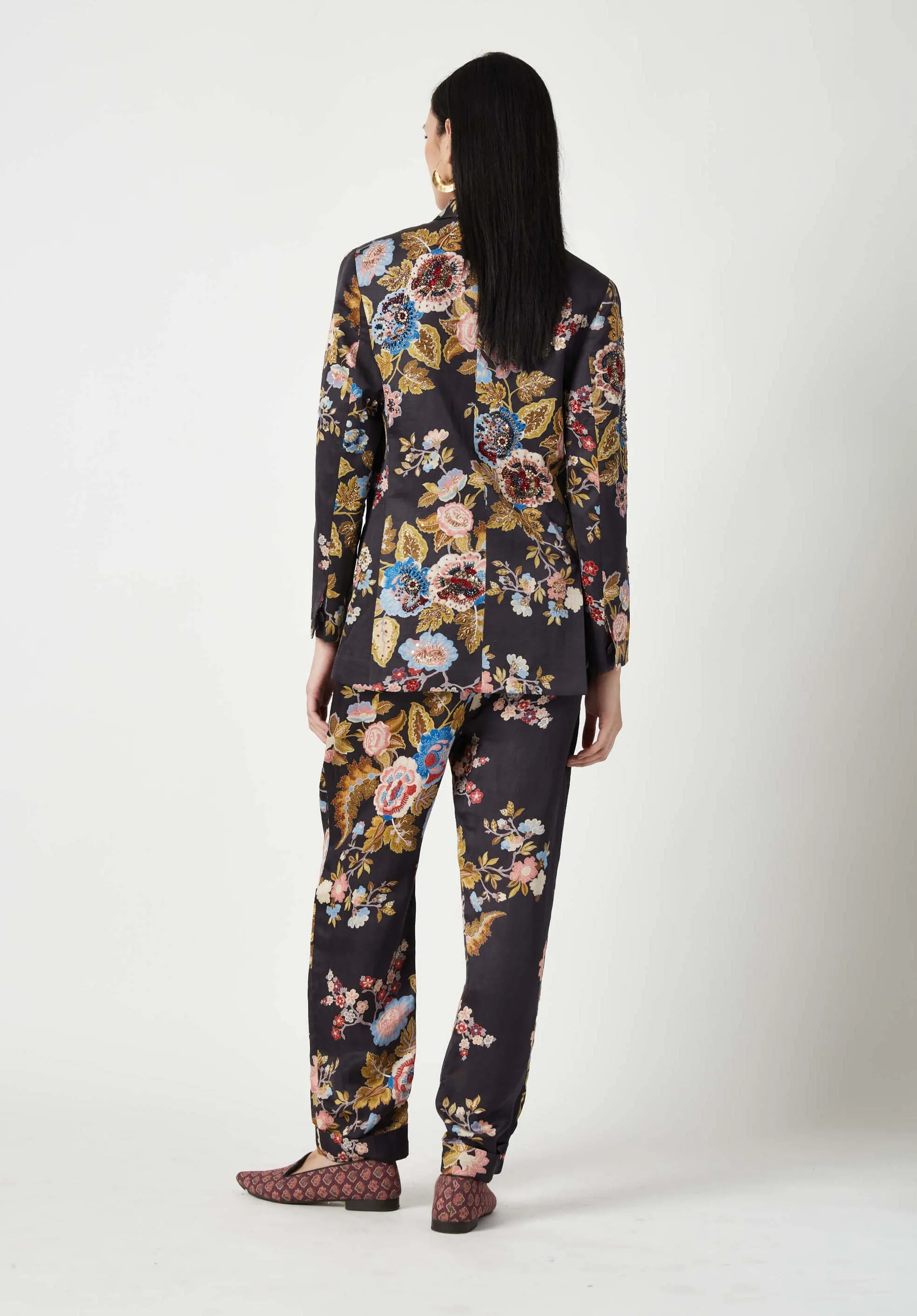 Fitri brown printed pants
