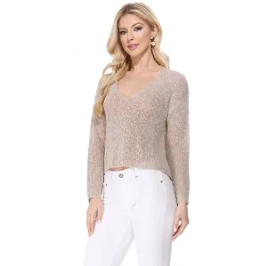 floating on a cloud sweater-cropped