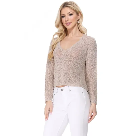floating on a cloud sweater-cropped