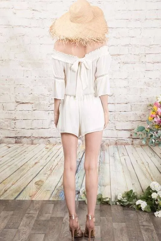 FLORAL EMBROIDERED ROMPER