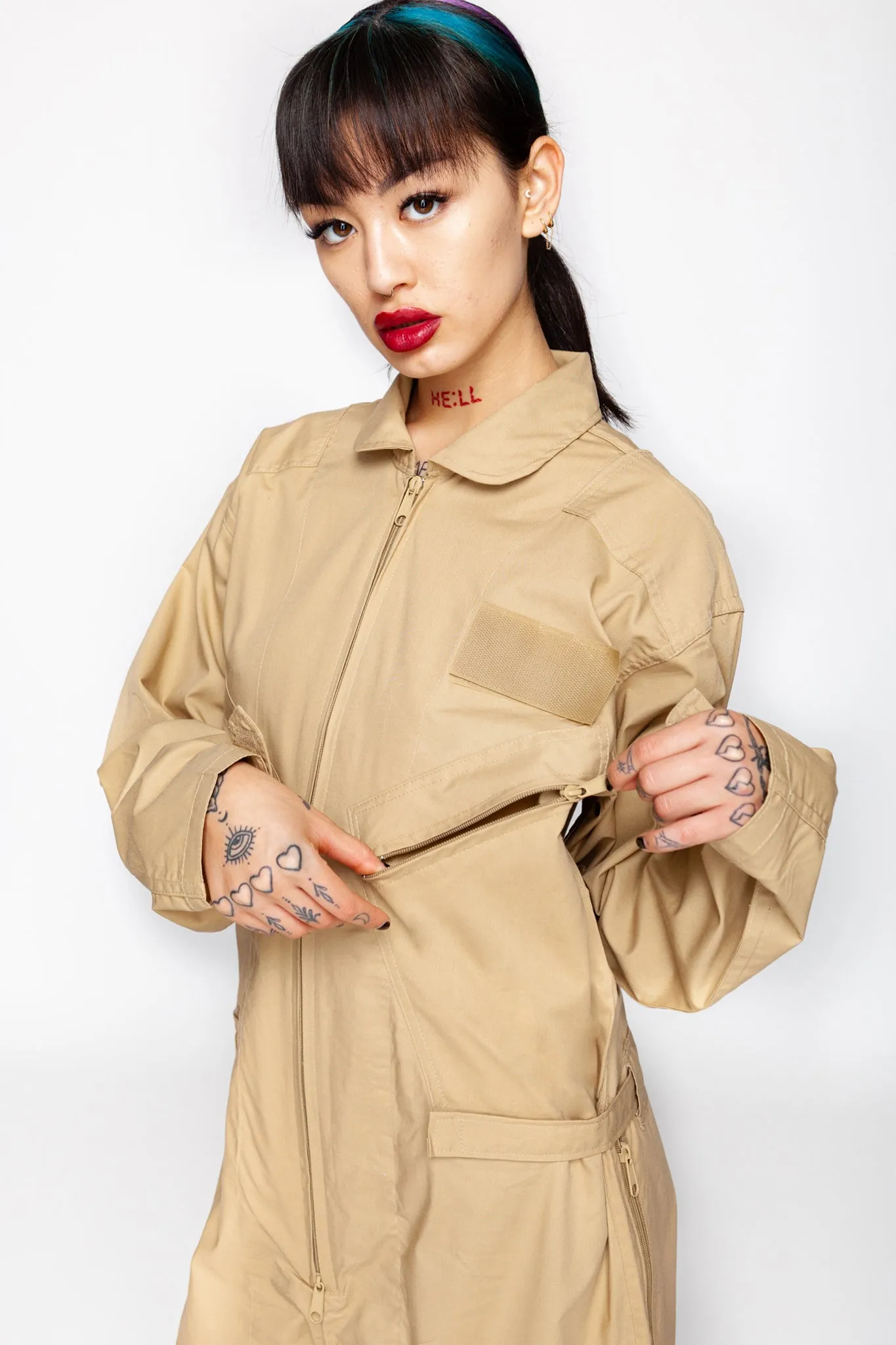Fly Bish Khaki Cargo Flightsuit
