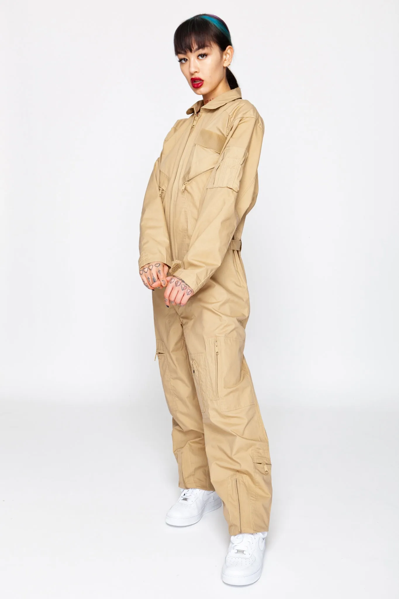 Fly Bish Khaki Cargo Flightsuit
