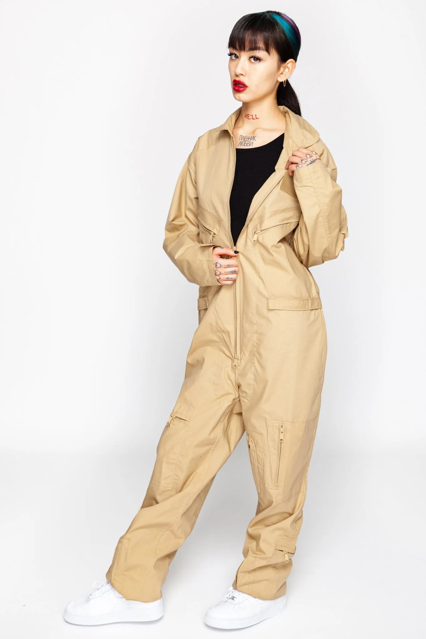 Fly Bish Khaki Cargo Flightsuit