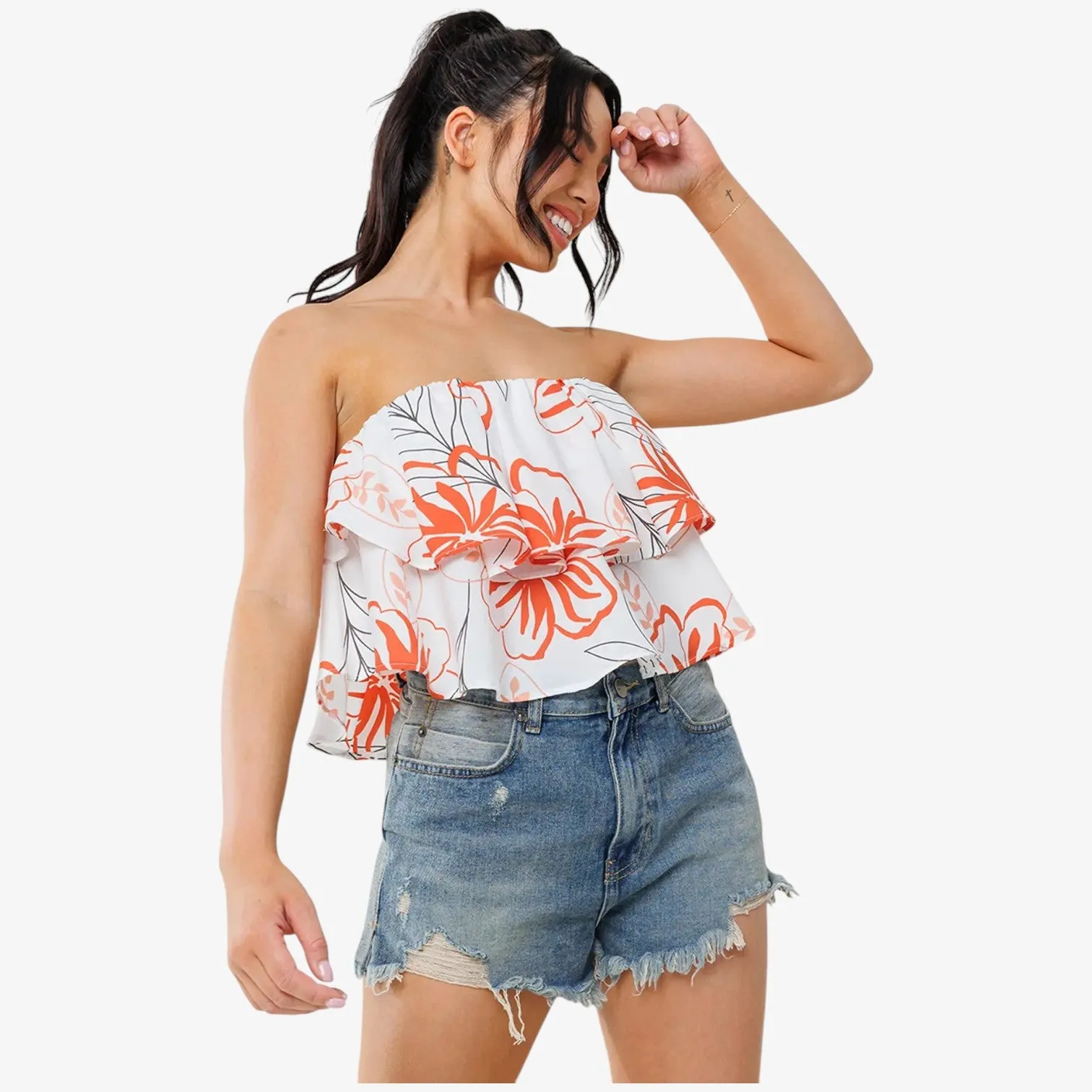 Frances Floral Crop Top Final Sale