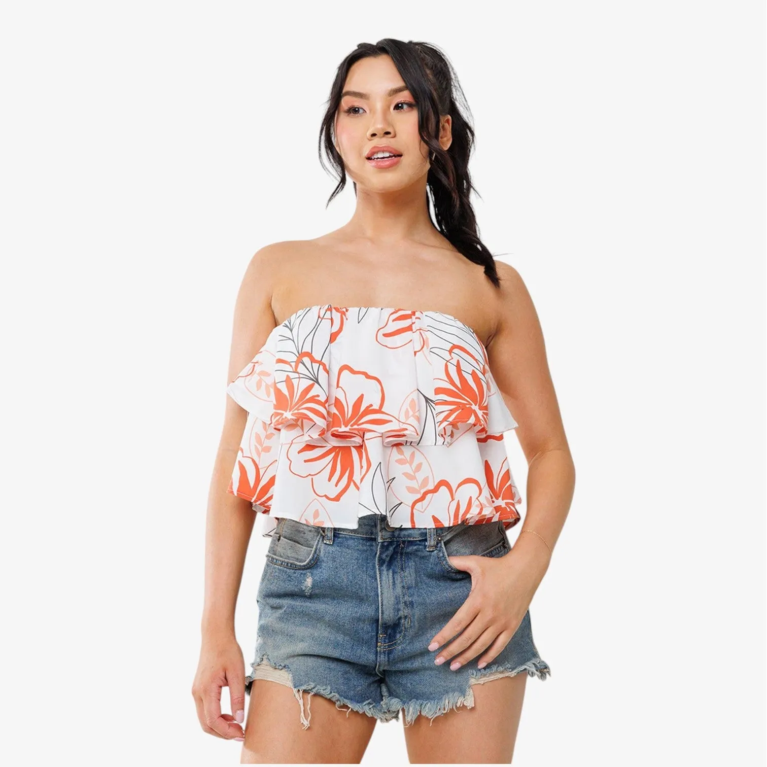 Frances Floral Crop Top Final Sale