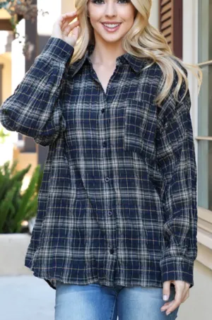 Free The Plaid Crinkle
