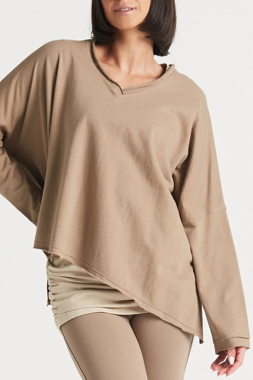 French Terry Double Angle V-Tee