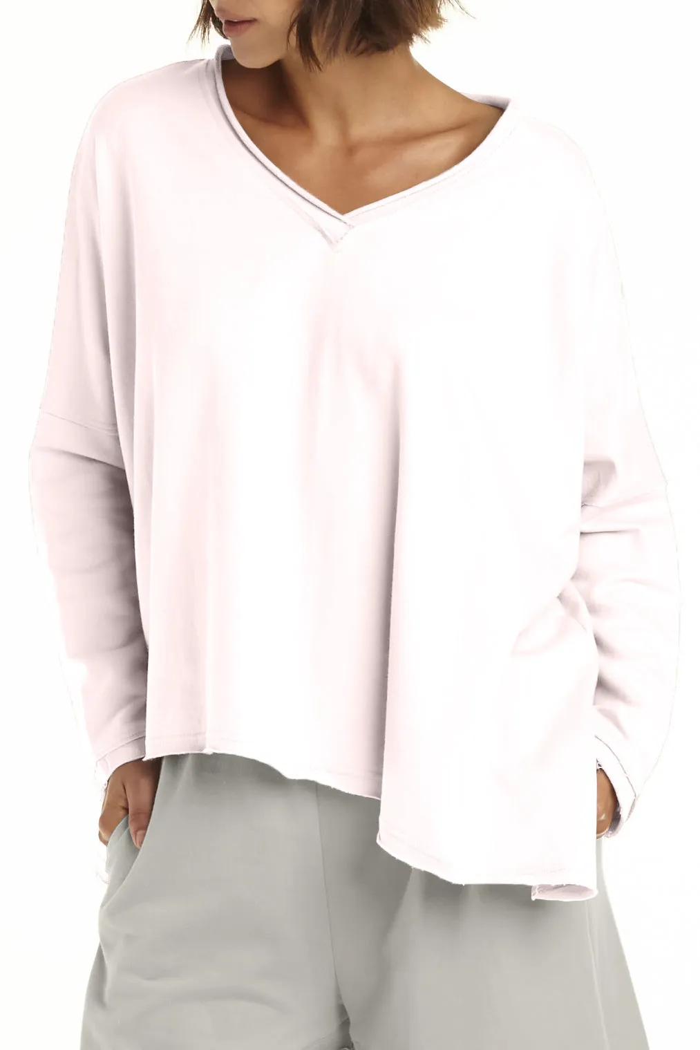 French Terry Double Angle V-Tee