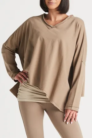 French Terry Double Angle V-Tee