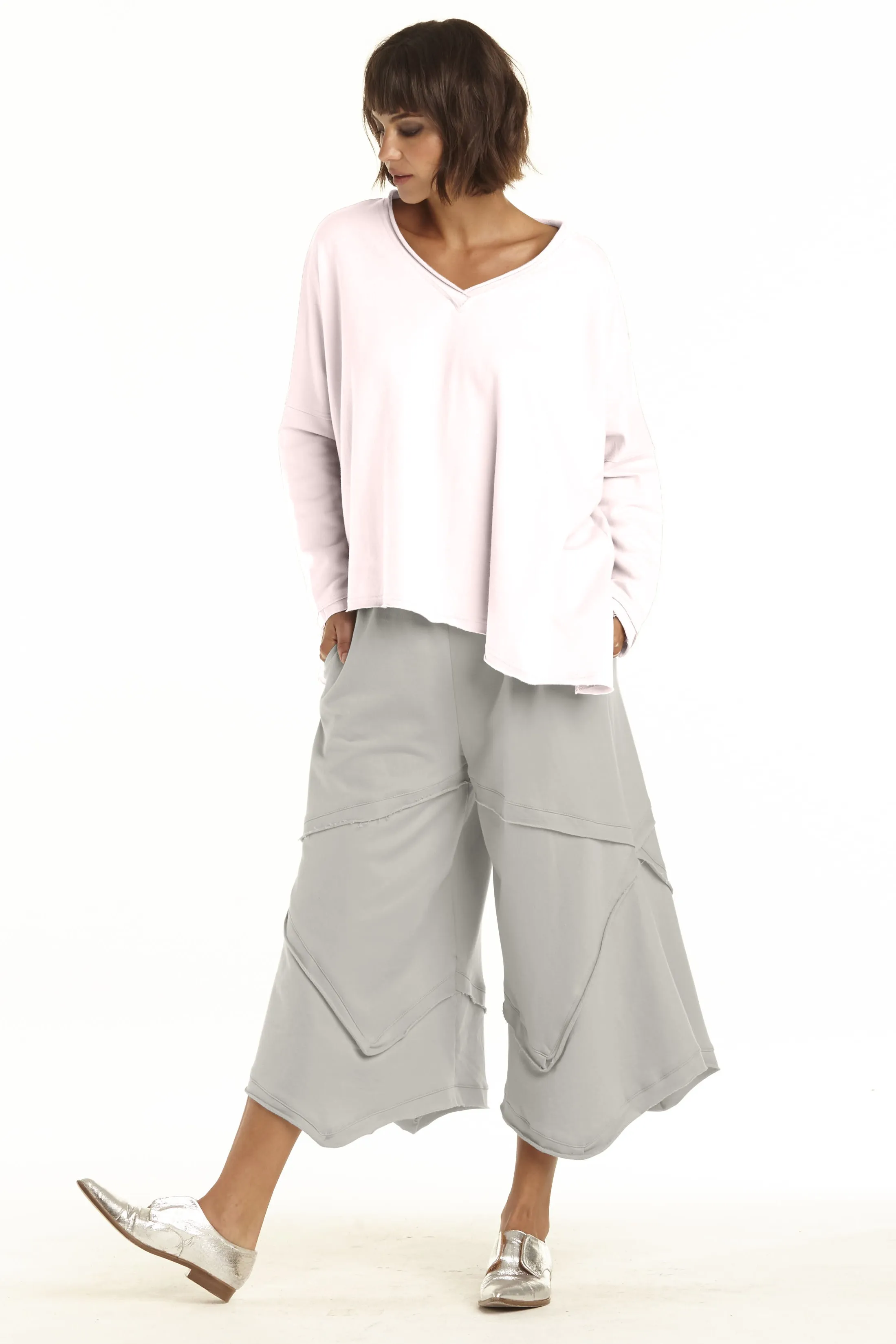 French Terry Double Angle V-Tee
