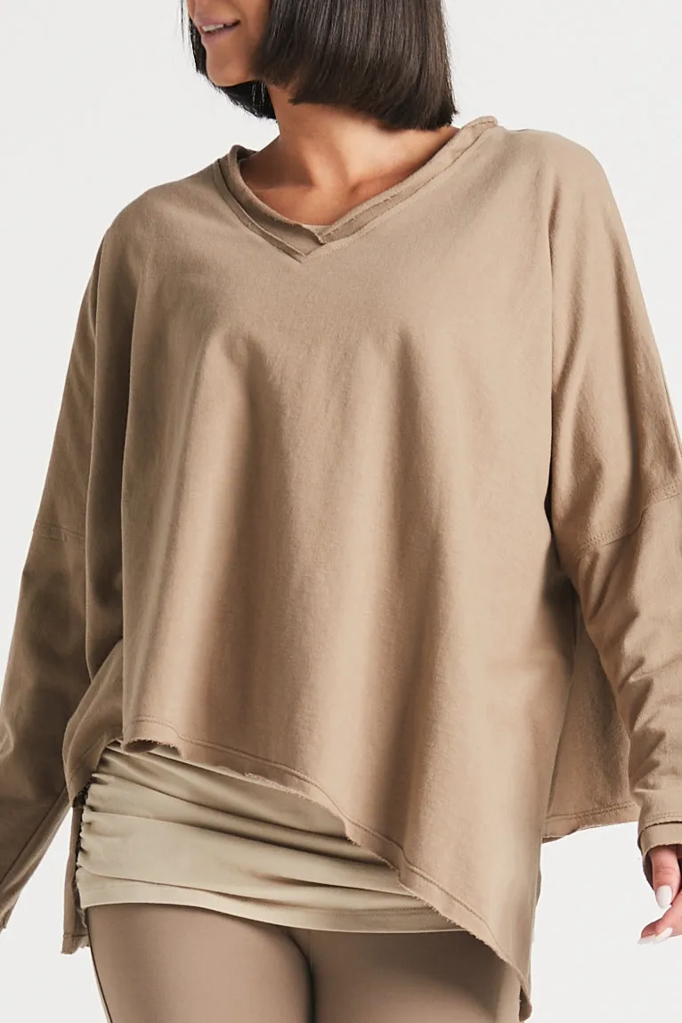 French Terry Double Angle V-Tee
