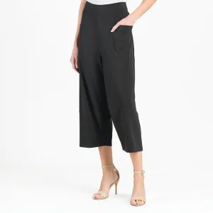 Front Seam Double Pocket Gaucho Pant - Black - Final Sale!